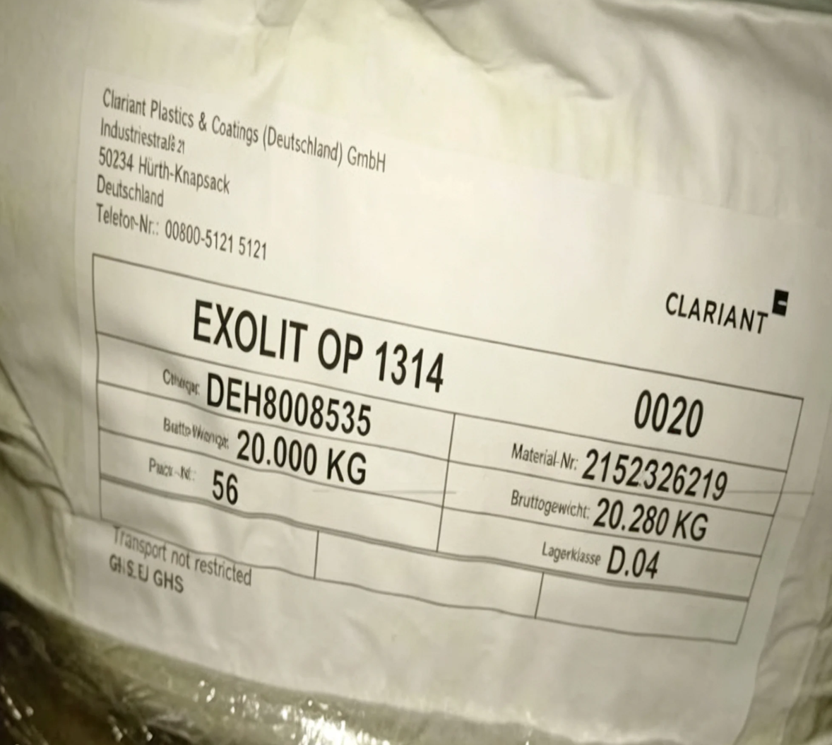 科莱恩Exolit OP 1314聚酰胺尼龙阻燃剂介绍