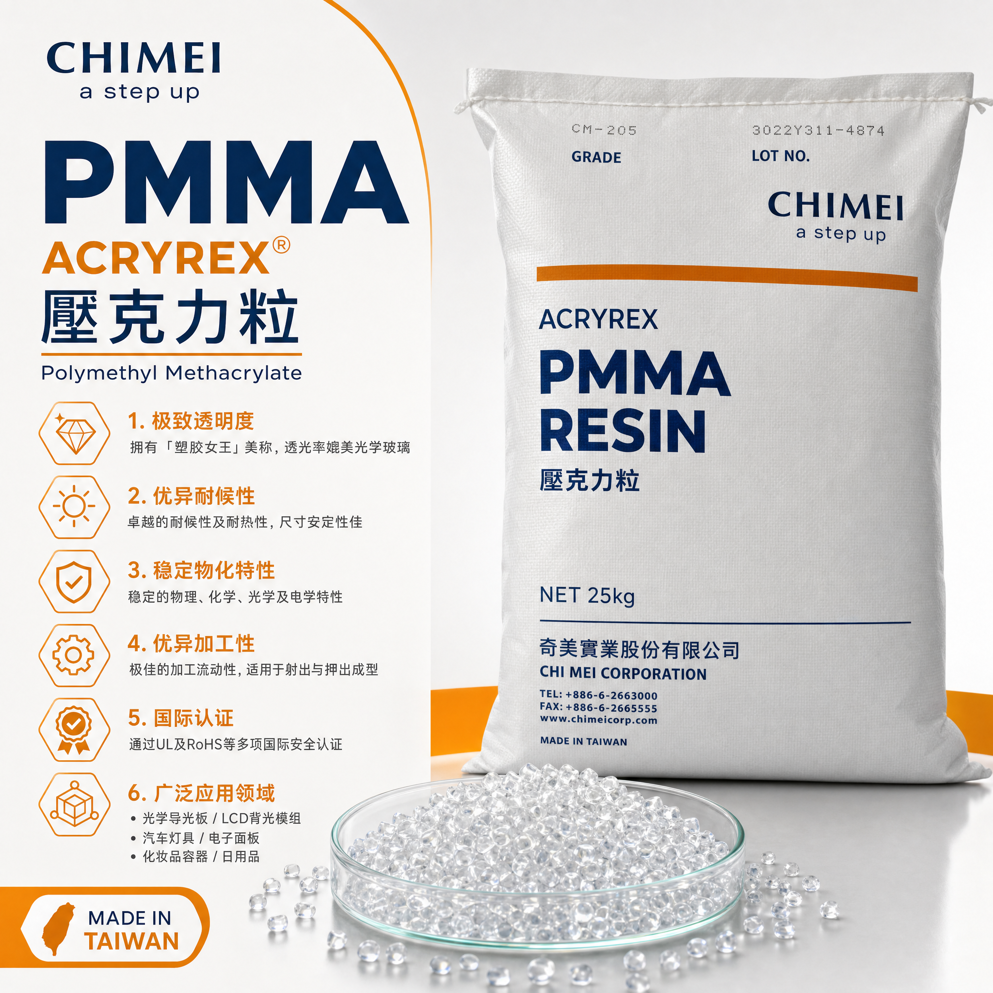 星空娱乐2024版本 PMMA CM-206 高流动级